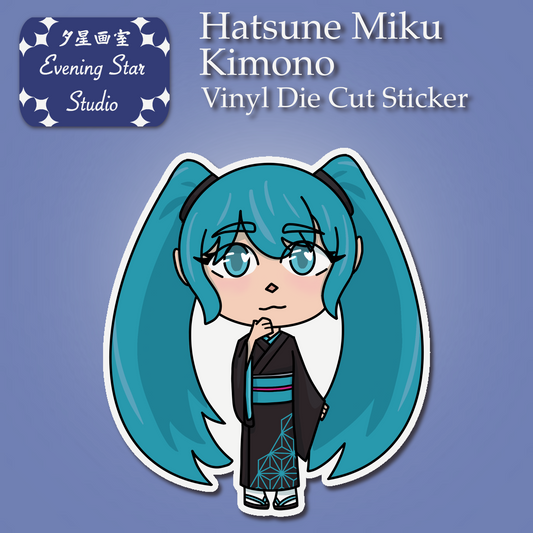 Hatsune Miku Kimono Vinyl Sticker