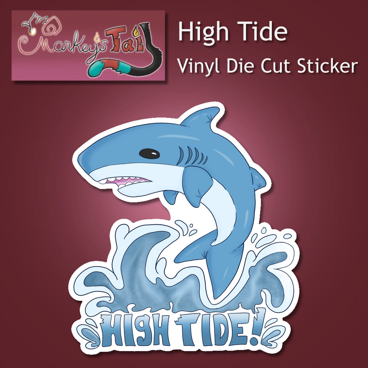 High Tide Vinyl Sticker